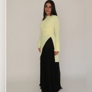 NWT | Ayna Boutique Asymmetrical Butter Yellow Blouse.